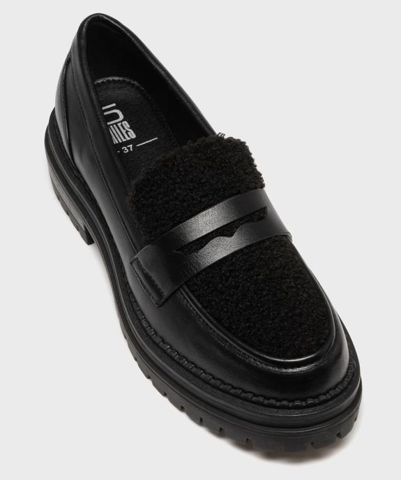 Mocassins avec dessus maille bouclette et semelle crantée femme - 5 Miles vue5 - 5 MILES - GEMO