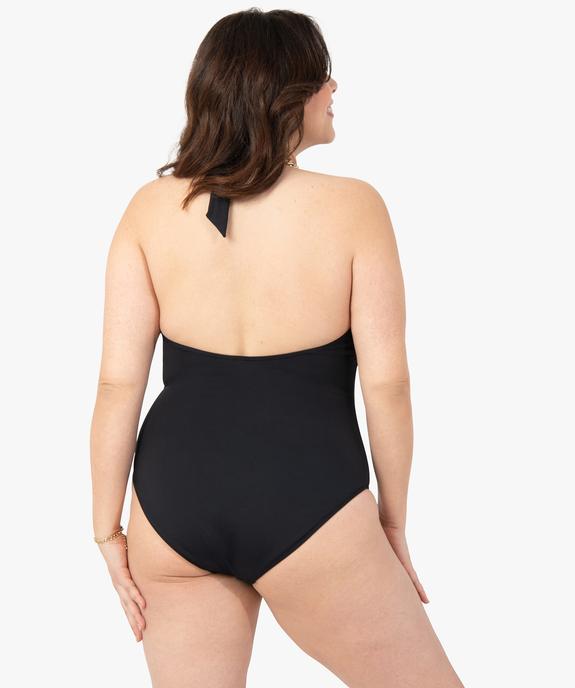 Maillot de bain femme grande taille 1 pièce à nouer dans le cou vue2 - GEMO (PLAGE) - GEMO