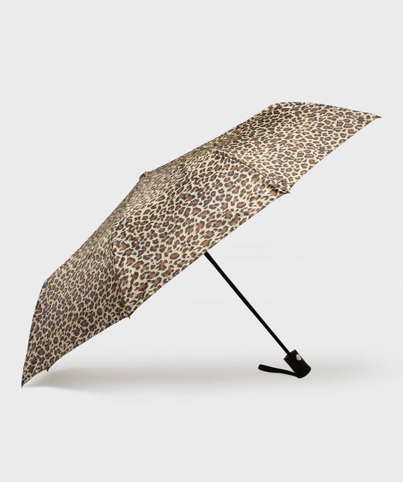 Parapluie pliant à motif léopard femme vue2 - GEMO (ACCESS) - GEMO