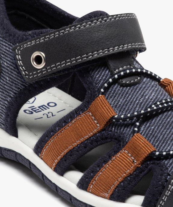 Sandales bébé garçon multi-matières à bout fermé vue6 - GEMO(BEBE DEBT) - GEMO
