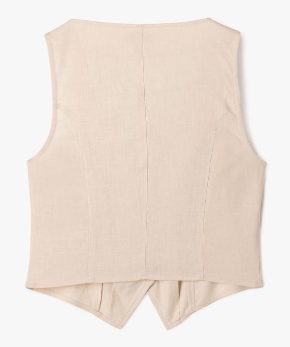 Gilet de costume sans manches fille vue3 - GEMO 4G FILLE - GEMO