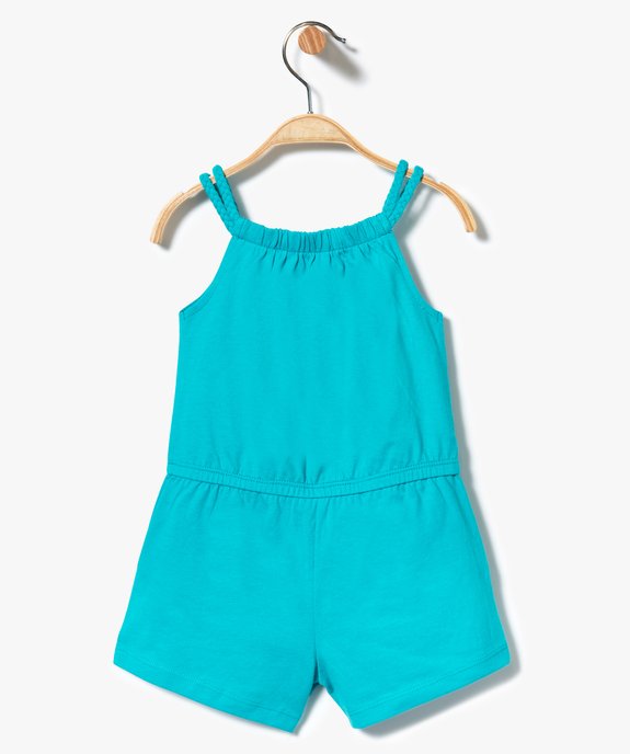 Combishort imprimé à bretelles tressées et taille élastiquée vue2 - GEMO(BEBE DEBT) - GEMO