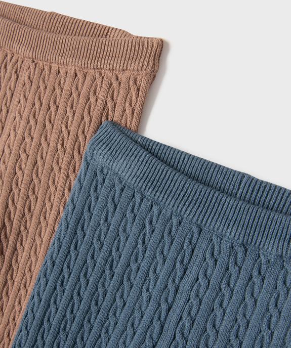 Pantalon en maille torsadée bébé (lot de 2) vue2 - GEMO(BB COUCHE) - GEMO