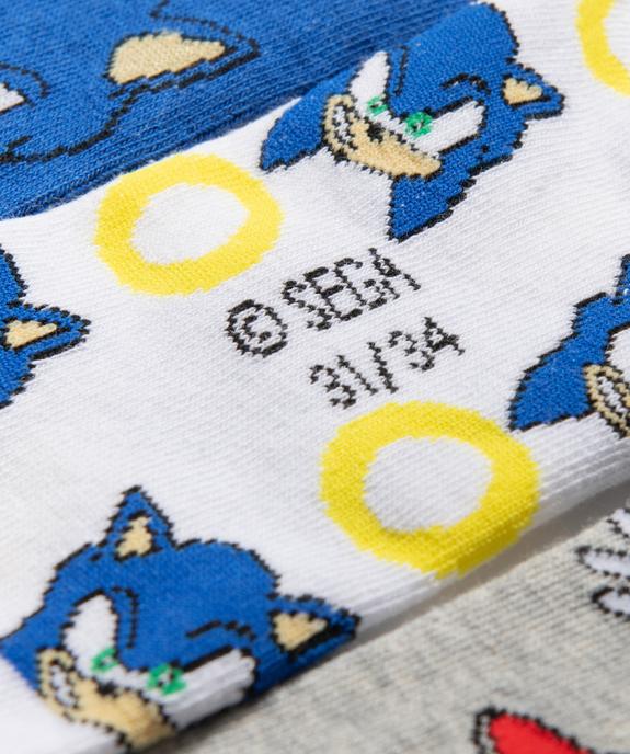 Chaussettes ultra courtes imprimées garçon - Sonic (lot de 3 paires) vue3 - SONIC - GEMO
