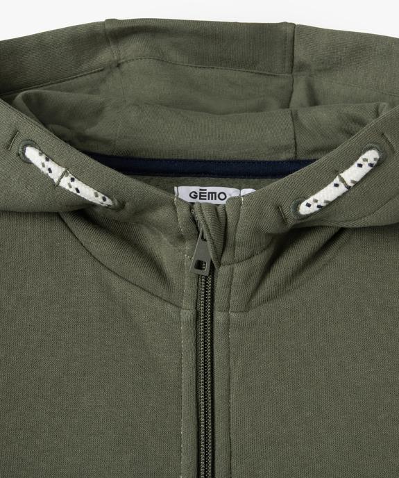 Sweat garçon zippé à capuche tricolore vue2 - GEMO (JUNIOR) - GEMO