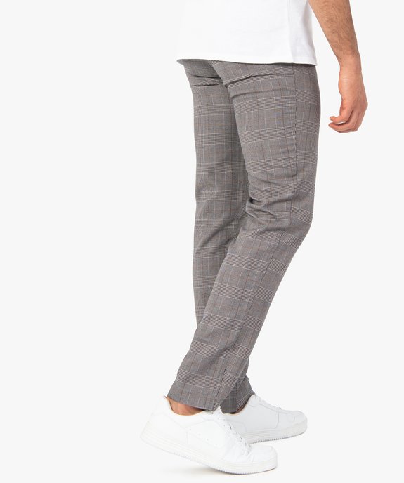 Pantalon homme à motif Prince de Galles vue3 - GEMO (HOMME) - GEMO