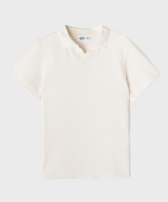 Polo en jersey de coton fantaisie garçon vue1 - GEMO (ENFANT) - GEMO