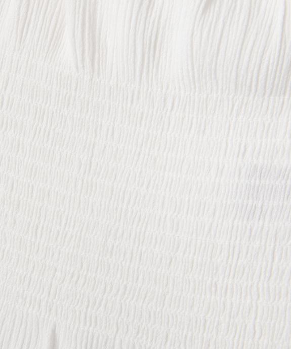 Blouse manches courtes en viscose à col Bardot fille vue3 - GEMO 4G FILLE - GEMO