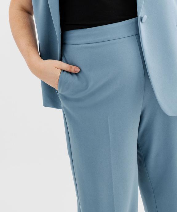 Pantalon de tailleur en maille extensible femme grande taille vue2 - GEMO (G TAILLE) - GEMO