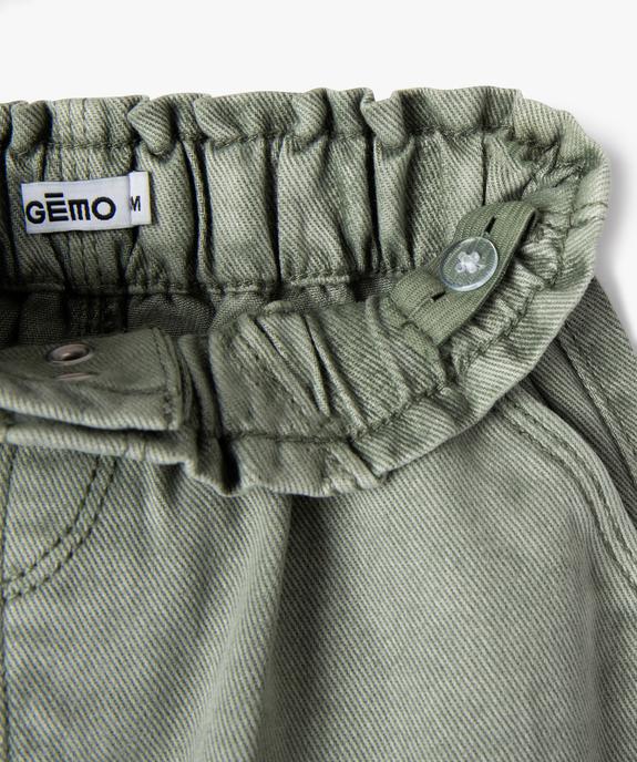 Jupe en jean bébé fille avec taille élastique vue2 - GEMO 4G BEBE - GEMO