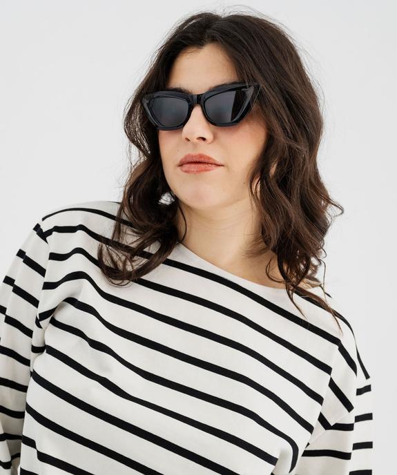 Tee-shirt manches longues à rayures femme grande taille vue2 - GEMO 4G GT - GEMO