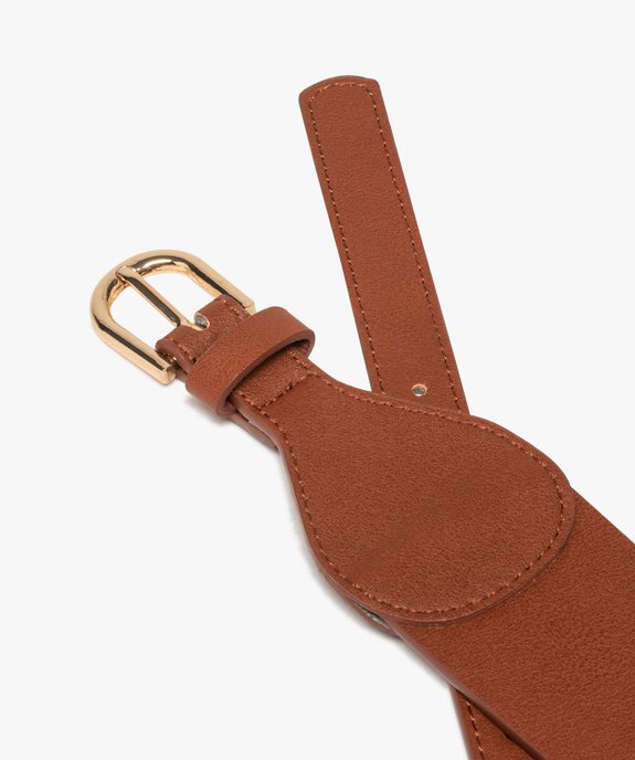 Ceinture femme large avec boucle dorée vue2 - GEMO (ACCESS) - GEMO