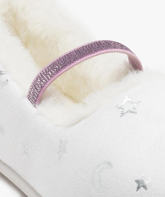 Chaussons fille ballerines fourrées à bride élastique pailletée vue6 - GEMO (ENFANT) - GEMO