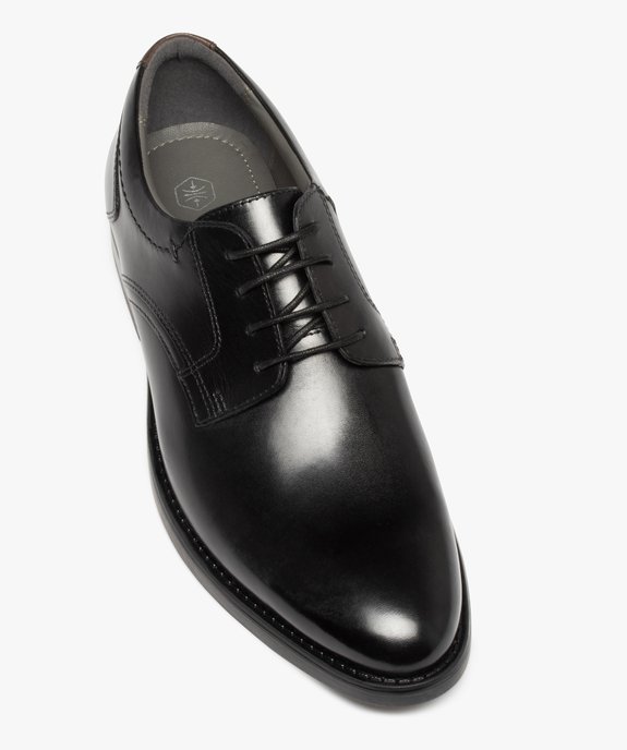 Derbies homme classiques à lacets dessus cuir uni vue5 - GEMO(URBAIN) - GEMO