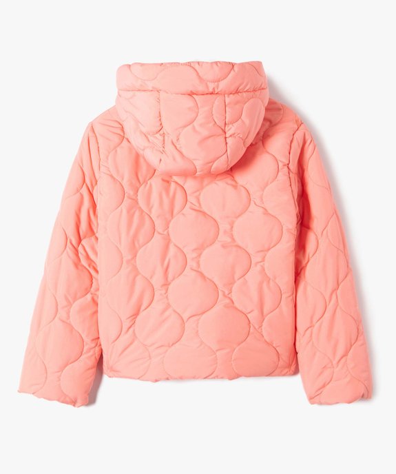 Blouson fille à capuche en matière matelassée vue5 - GEMO 4G FILLE - GEMO