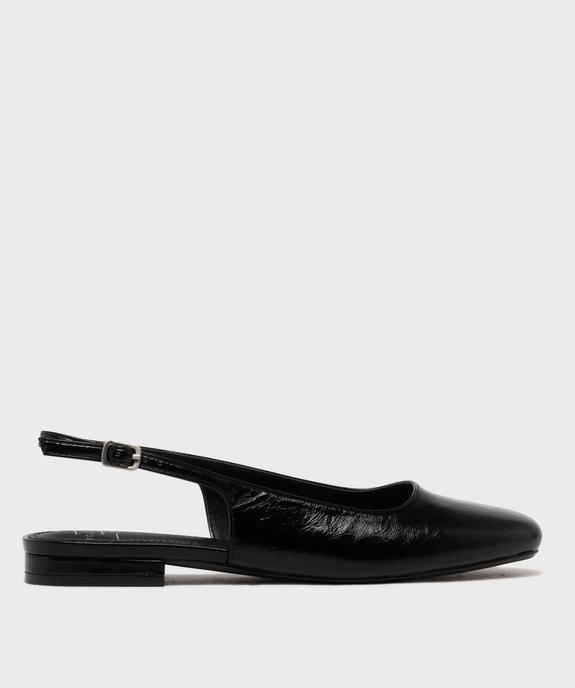 Escarpins slingback à bout carré et talon plat femme - Follow Me vue1 - FOLLOW ME - GEMO