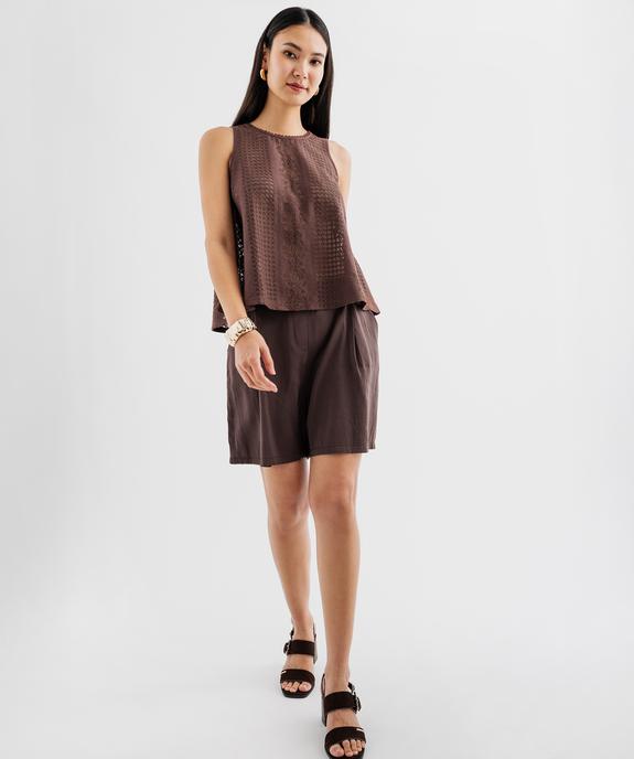 Short ample et fluide uni femme vue4 - GEMO 4G FEMME - GEMO
