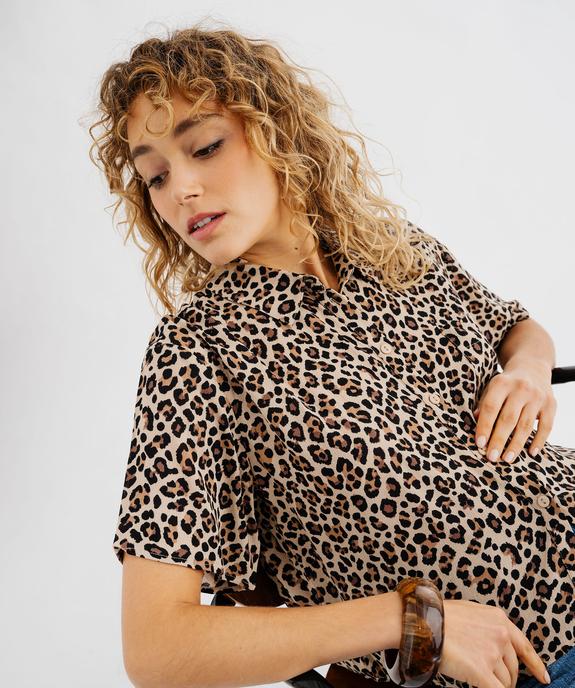 Chemise manches courtes ample et fluide femme  vue4 - GEMO 4G FEMME - GEMO