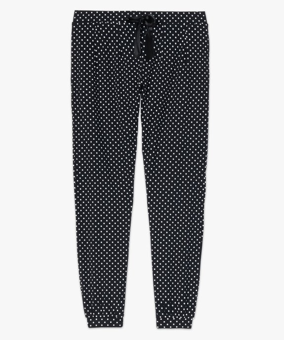 Pantalon de pyjama femme avec bas resserrés vue4 - GEMO(HOMWR FEM) - GEMO