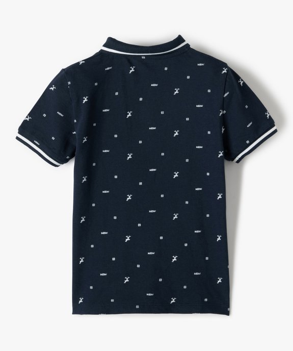 Polo garçon à manches courtes avec motifs Noël vue4 - GEMO (ENFANT) - GEMO