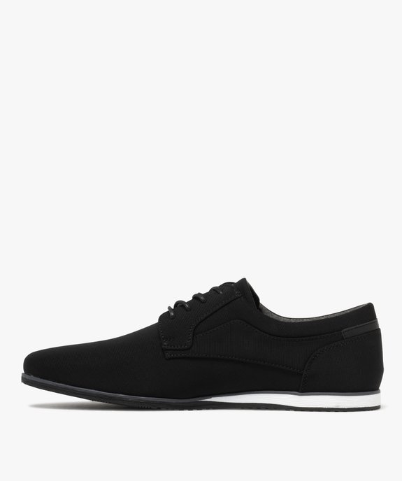 Derbies homme à semelle sportswear dessus textile  vue3 - MARIO BALDANO - GEMO