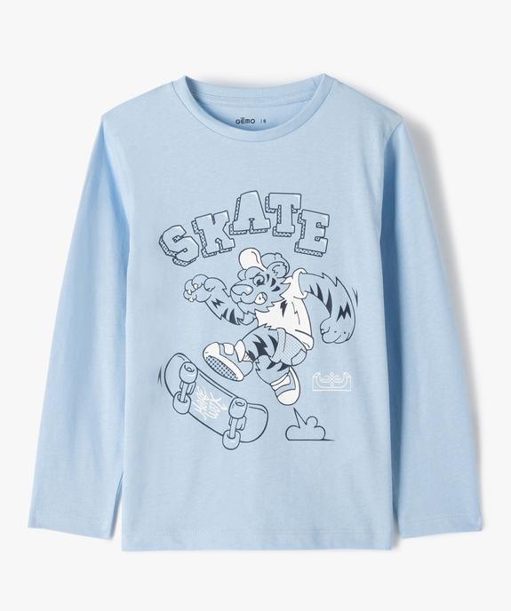 Tee-shirt garçon à manches longues avec motif vue1 - GEMO (ENFANT) - GEMO