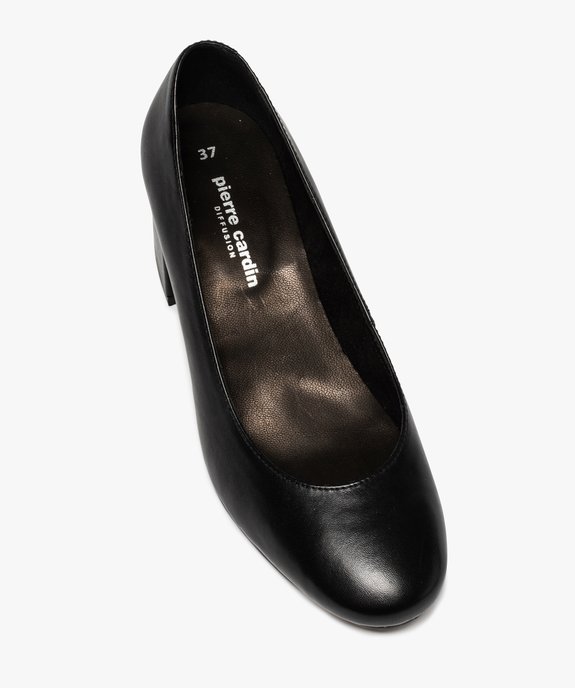 Escarpins femme à talon carré en cuir uni – Pierre Cardin vue5 - PIERRE CARDIN D - GEMO