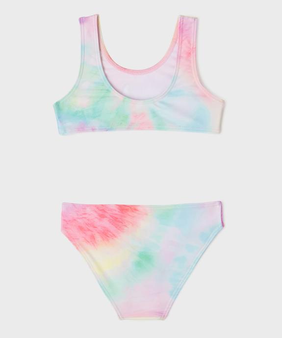 Maillot de bain 2 pièces tie-and-dye fille - Stitch vue3 - LILO & STITCH - GEMO
