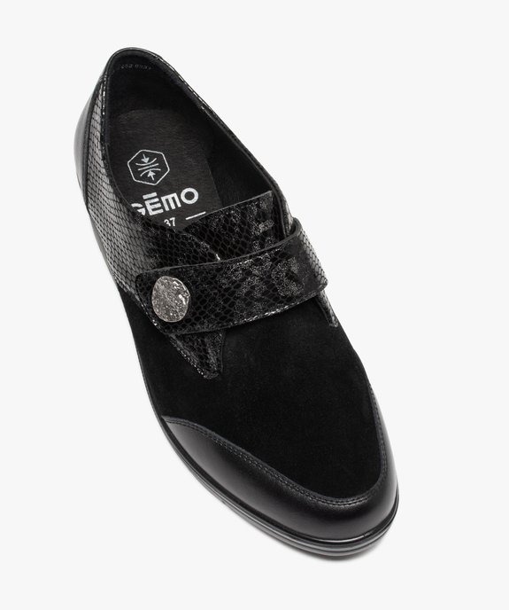 Derbies femme confort dessus cuir suédé et verni vue5 - GEMO (CONFORT) - GEMO