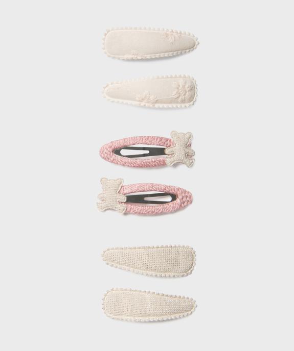 Pince à clipser en tissu fille (lot de 6) - LuluCastagnette vue1 - LULU CASTAGNETT - GEMO