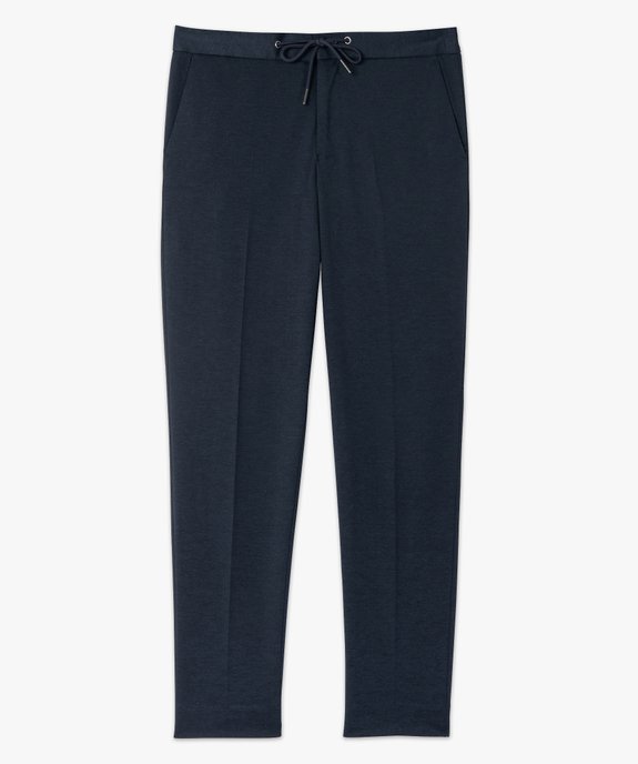 Pantalon homme en maille extensible avec taille ajustable vue4 - GEMO (HOMME) - GEMO