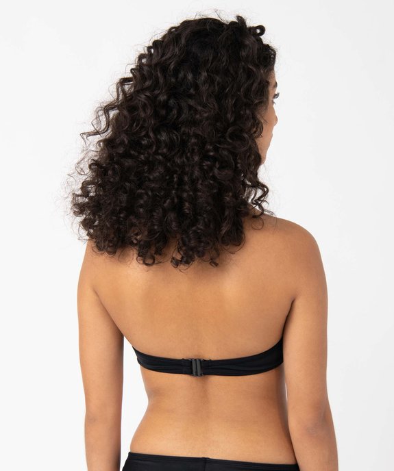 Haut de maillot de bain femme forme corbeille effet drapé vue3 - GEMO 4G FEMME - GEMO