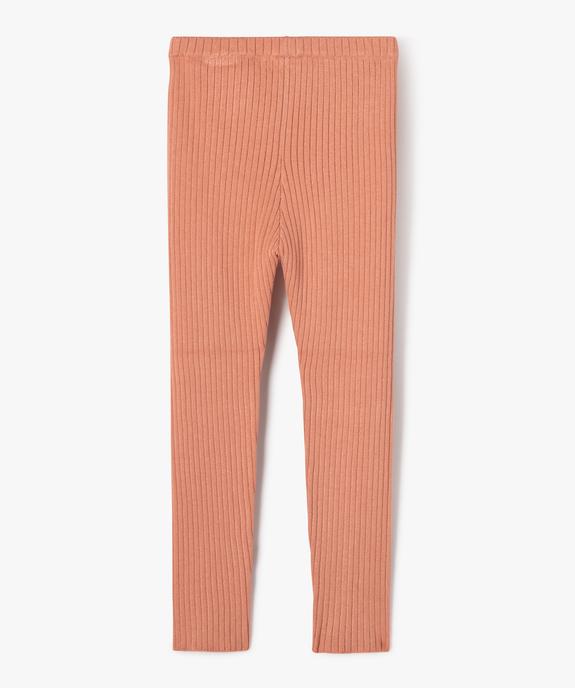 Pantalon leggings en maille côtelée fille vue3 - GEMO 4G FILLE - GEMO