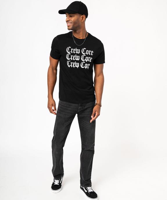 Tee-shirt à manches courtes avec inscription homme vue5 - GEMO 4G HOMME - GEMO