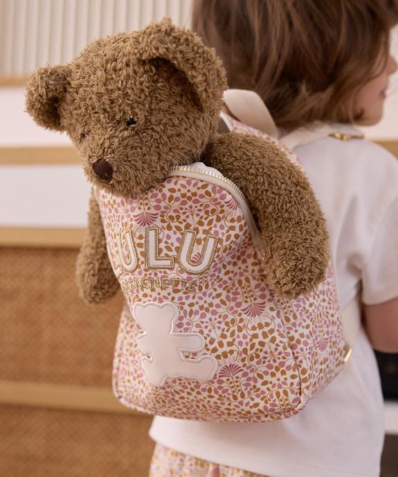 Sac à dos à motifs fleuris fille - LuluCastagnette vue1 - LULUCASTAGNETTE - GEMO