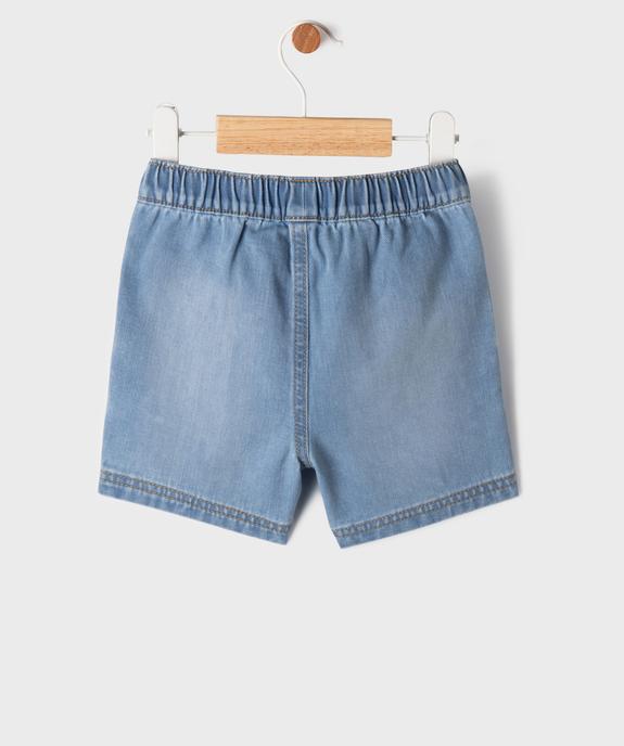Short en jean avec taille ajustable bébé garçon vue3 - GEMO 4G BEBE - GEMO