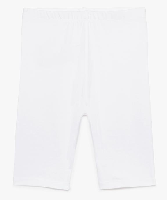 Cycliste fille en coton stretch uni et taille élastiquée vue1 - GEMO (ENFANT) - GEMO