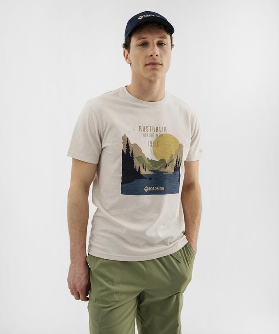 Tee-shirt manches courtes avec motif grands espaces homme - Roadsign vue1 - ROADSIGN GEMO FOR GOOD D - GEMO