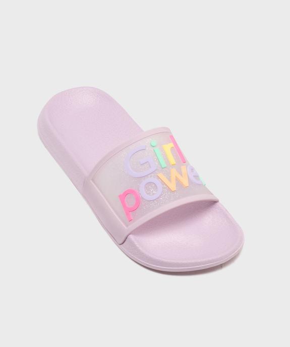 Mules de plage avec inscription multicolore fille vue5 - GEMO (PLAGE) - GEMO