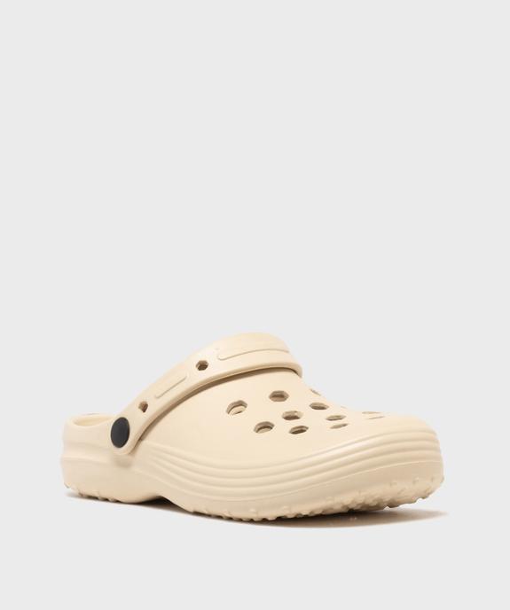 Sabots souples perforés unis femme vue2 - GEMO (PLAGE) - GEMO