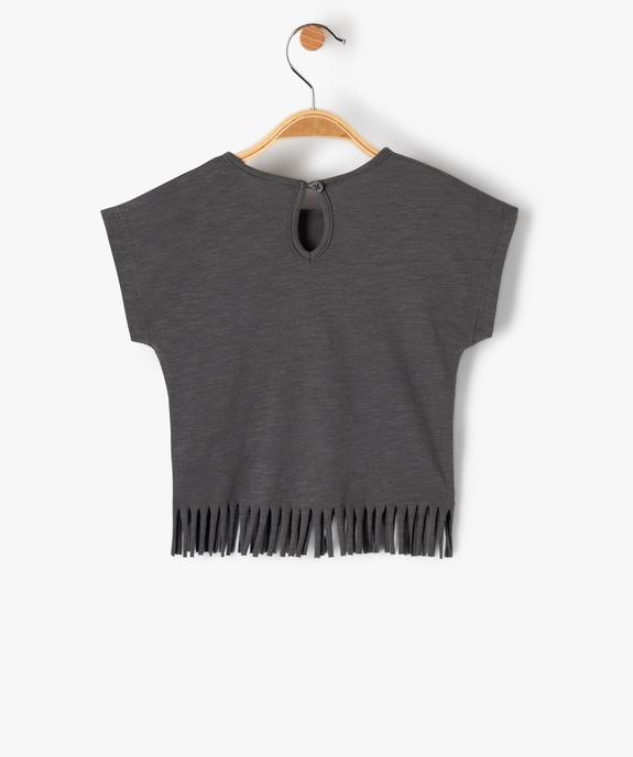 Tee-shirt à franges et manches courtes bébé fille vue3 - GEMO(BEBE DEBT) - GEMO
