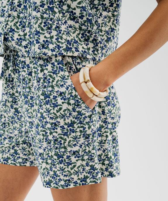 Short ample en viscose fluide femme vue2 - GEMO 4G FEMME - GEMO