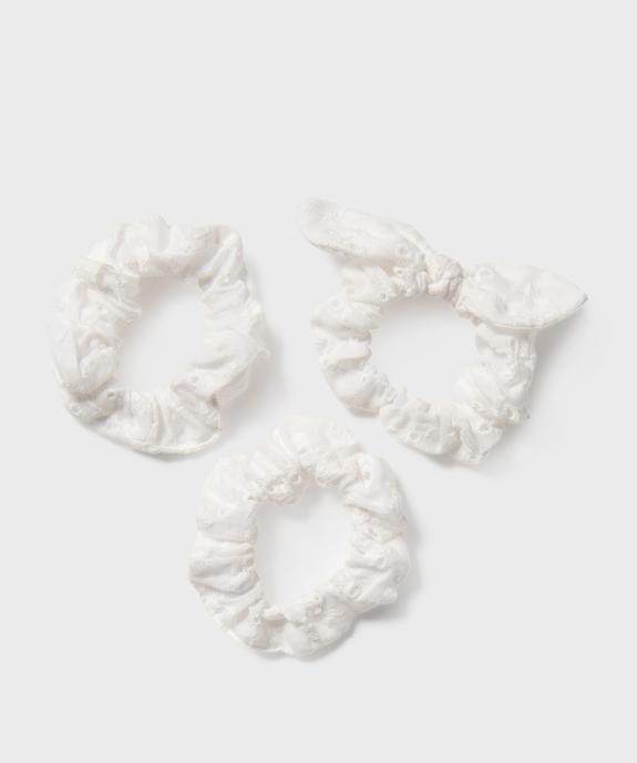 Chouchous cheveux en coton brodé fille (lot de 3) vue1 - GEMO (ACCESS) - GEMO