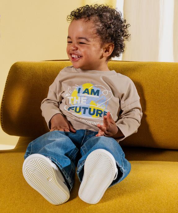 Tee-shirt manches longues imprimé devant et dos bébé garçon vue4 - GEMO 4G BEBE - GEMO