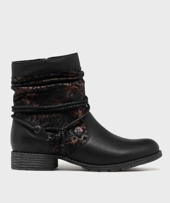 Boots fourrées femme semelle crantée tige plissée - EMILIA ROSA Boots fourrées femme semelle crantée tige plissée vue1 - EMILIA ROSA - GEMO