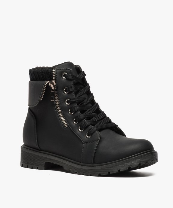 Bottines femme à lacets  vue2 - GEMO (CASUAL) - GEMO