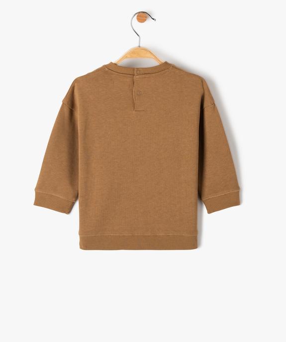 Sweat bébé garçon en molleton chaud à motifs vue3 - GEMO(BEBE DEBT) - GEMO