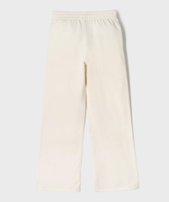 Pantalon de jogging coupe large taille élastique fille vue4 - GEMO 4G FILLE - GEMO