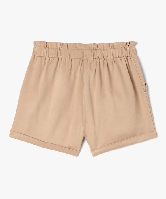 Short fille en toile fluide coupe ample vue4 - GEMO (JUNIOR) - GEMO