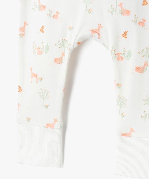 Pantalon imprimé évolutif en maille bébé fille vue3 - GEMO 4G BEBE - GEMO